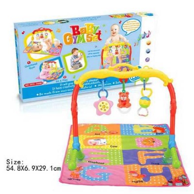 baby new arrival baby gym with carpet and music,battery plastic baby carpet baby gym